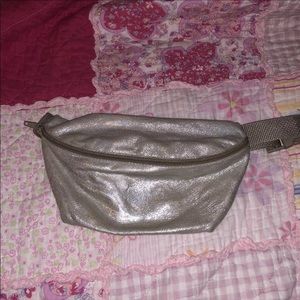 American Apparel Leather Holographic Fanny Pack